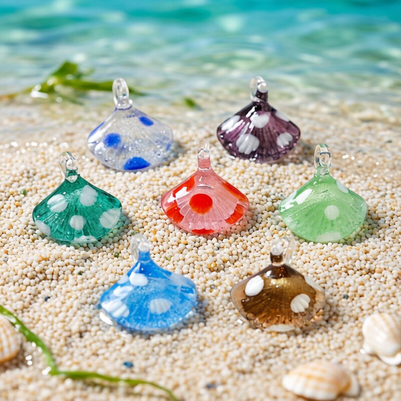 Marine Aquarium Mini - Renkli Mini Deniz Kabuğu Charm Cam